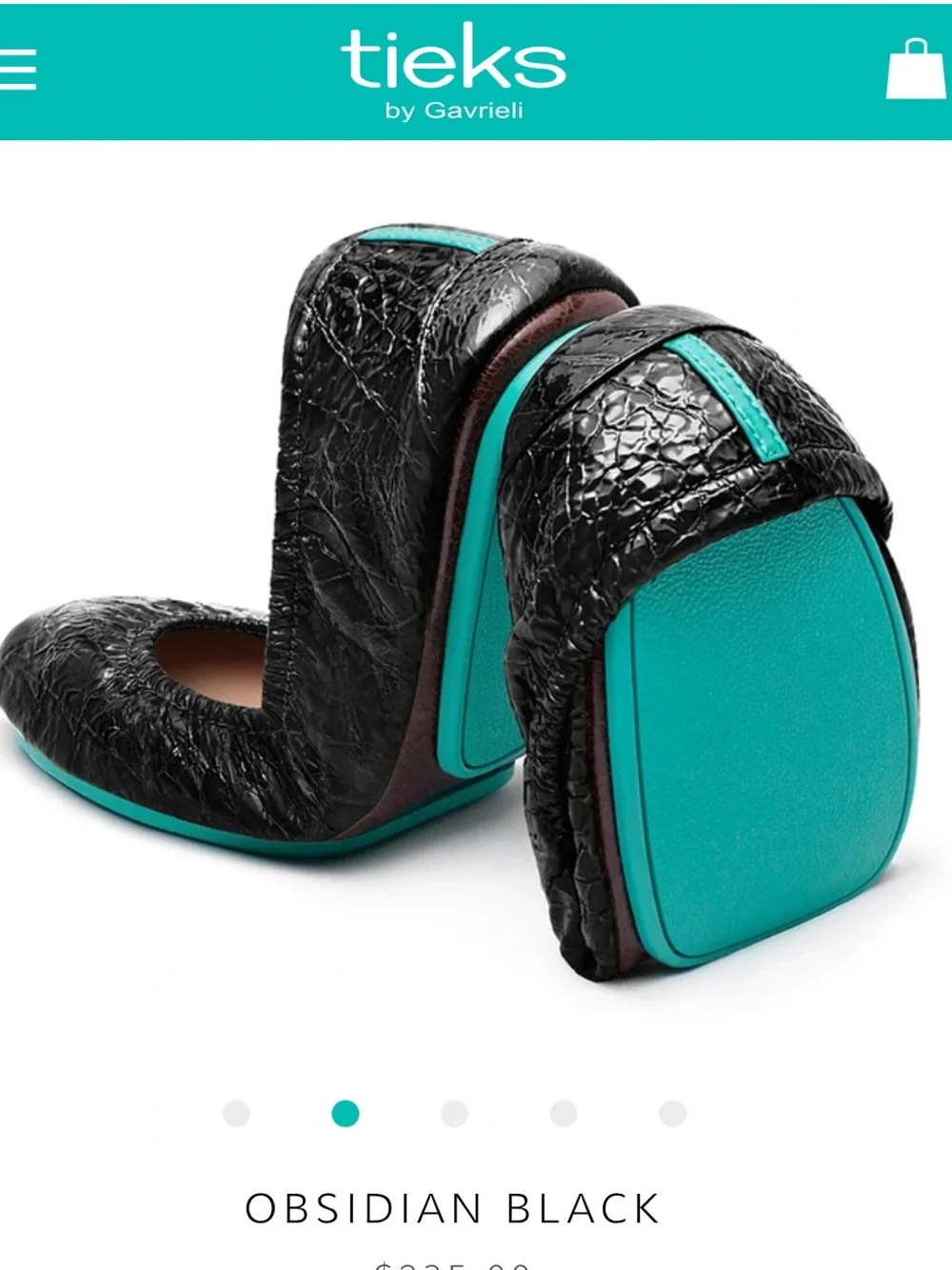 Tieks Obsidian Black Size 7